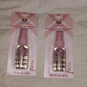 Lot of 2 NEW Le Mercerie Matte Finish Setting Spray 1 oz Shea Butter Argan Oil